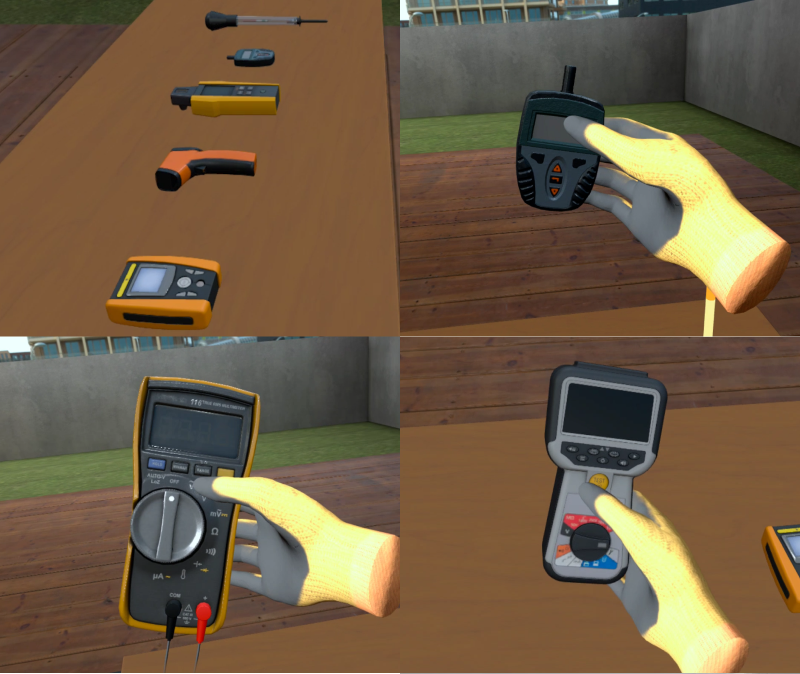 Solar technician using multimeter to test photovoltaic PV system performance