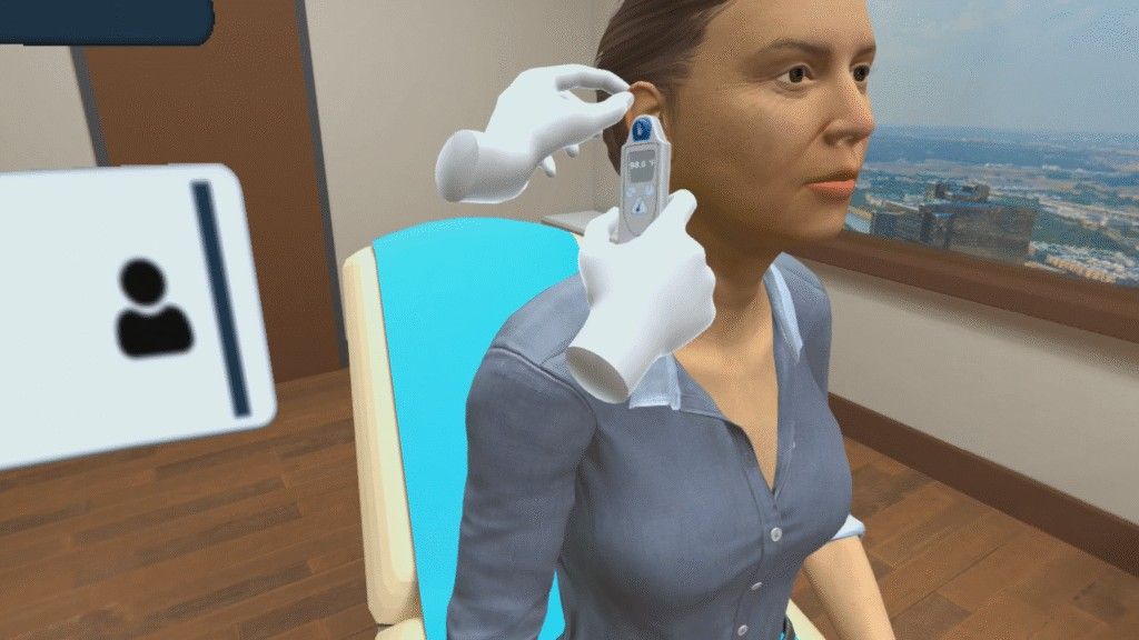 Medical Assistant practicing infection control and PPE usage