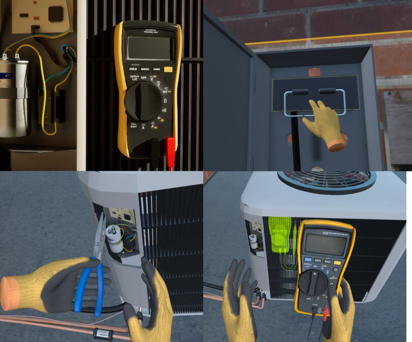 Routine HVAC maintenance training for technicians inspecting system components