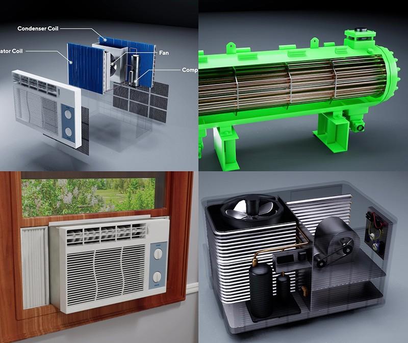 HVAC and refrigeration training showing system components and technician practice