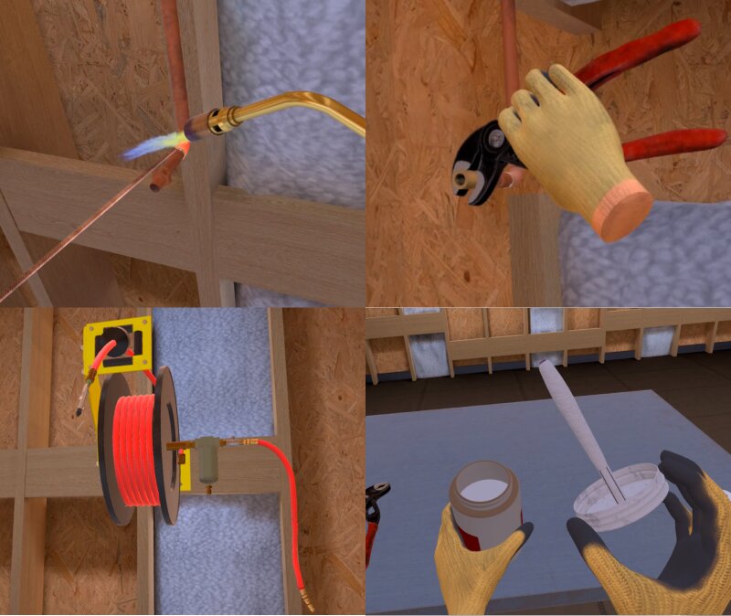 Hands-on training in compressed air hard pipe installation for plumbing and mechanical systems