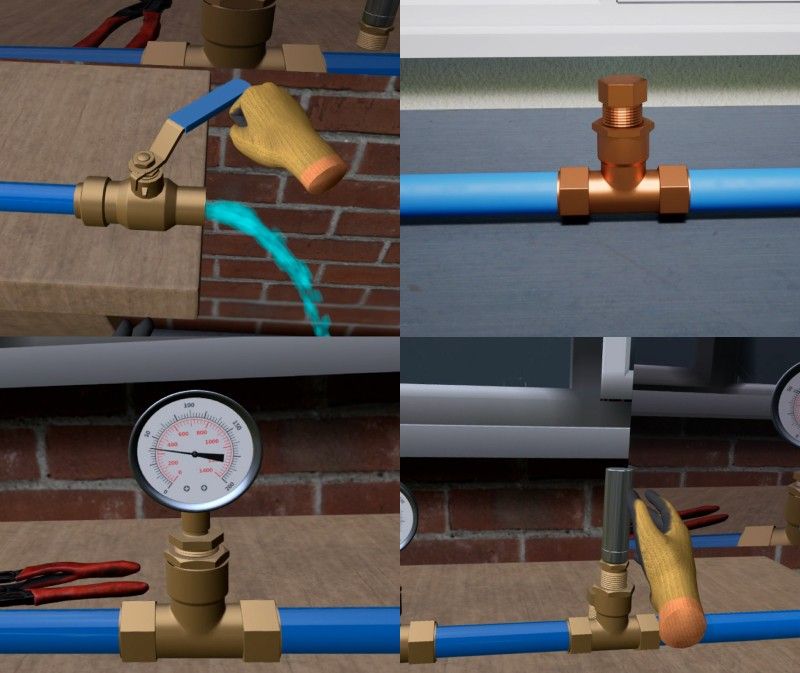 Install water hammer protection devices with hands-on plumbing training skills