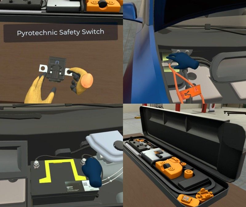 Hybrid electric vehicle training with motors, batteries and inverter systems
