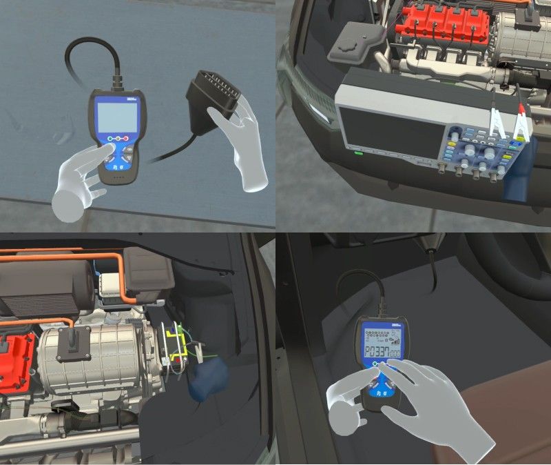 technician diagnosing bad crankshaft position sensor in hybrid vehicle using diagnostic scan tool