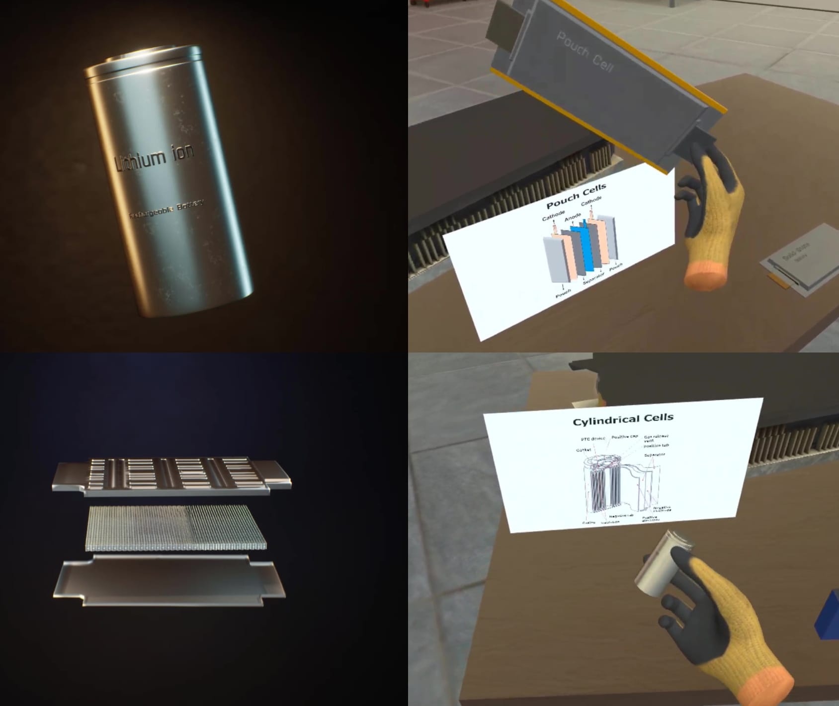 Electric vehicle battery technologies training with lithium-ion and solid-state cells