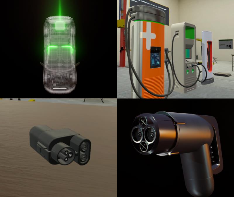 EV charging station infrastructure and technologies for electric vehicle technicians training