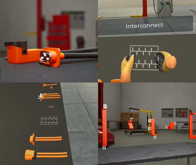 High-voltage connectors in EV battery systems for safe power transfer training