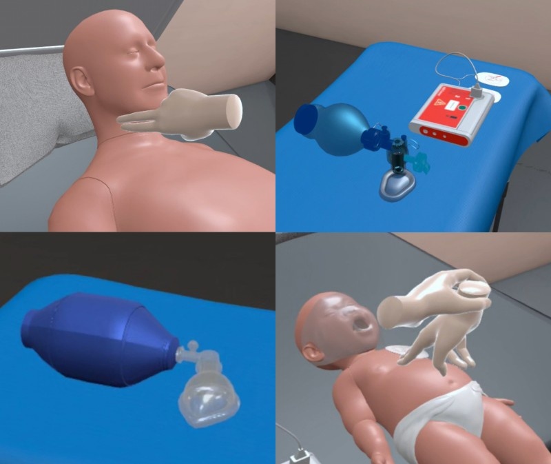Pharmacy technician students practicing Basic Life Support for certification
