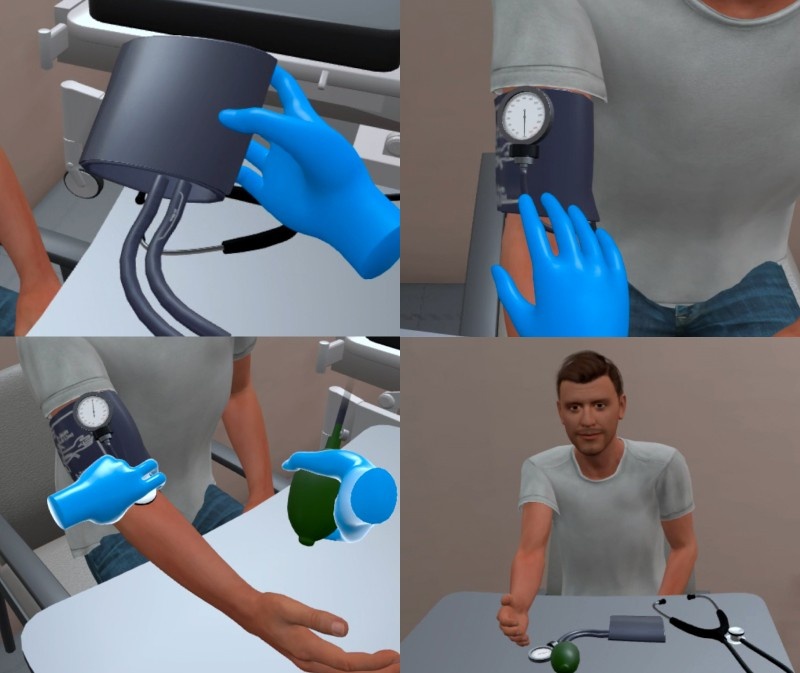 Hands-on blood pressure measurement simulation for pharmacy and allied health learners