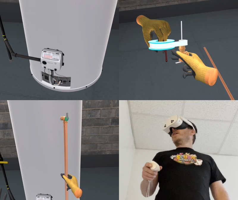 technician installing pressure relief valve in HVAC system for safety control
