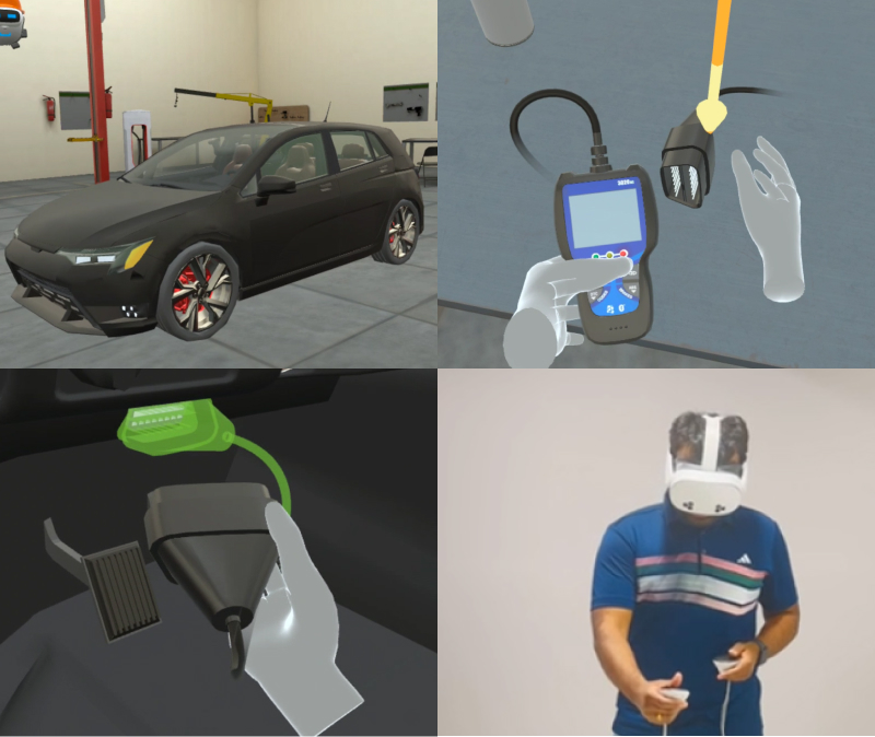technician performing MAF sensor diagnostics for airflow testing in vehicle system