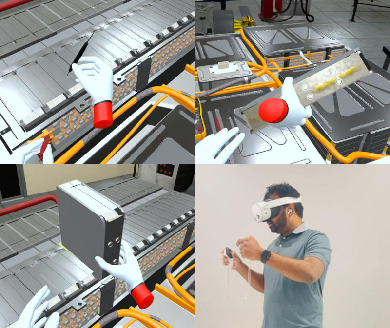 Explore Common Battery Types EV training showing battery pack structure and components