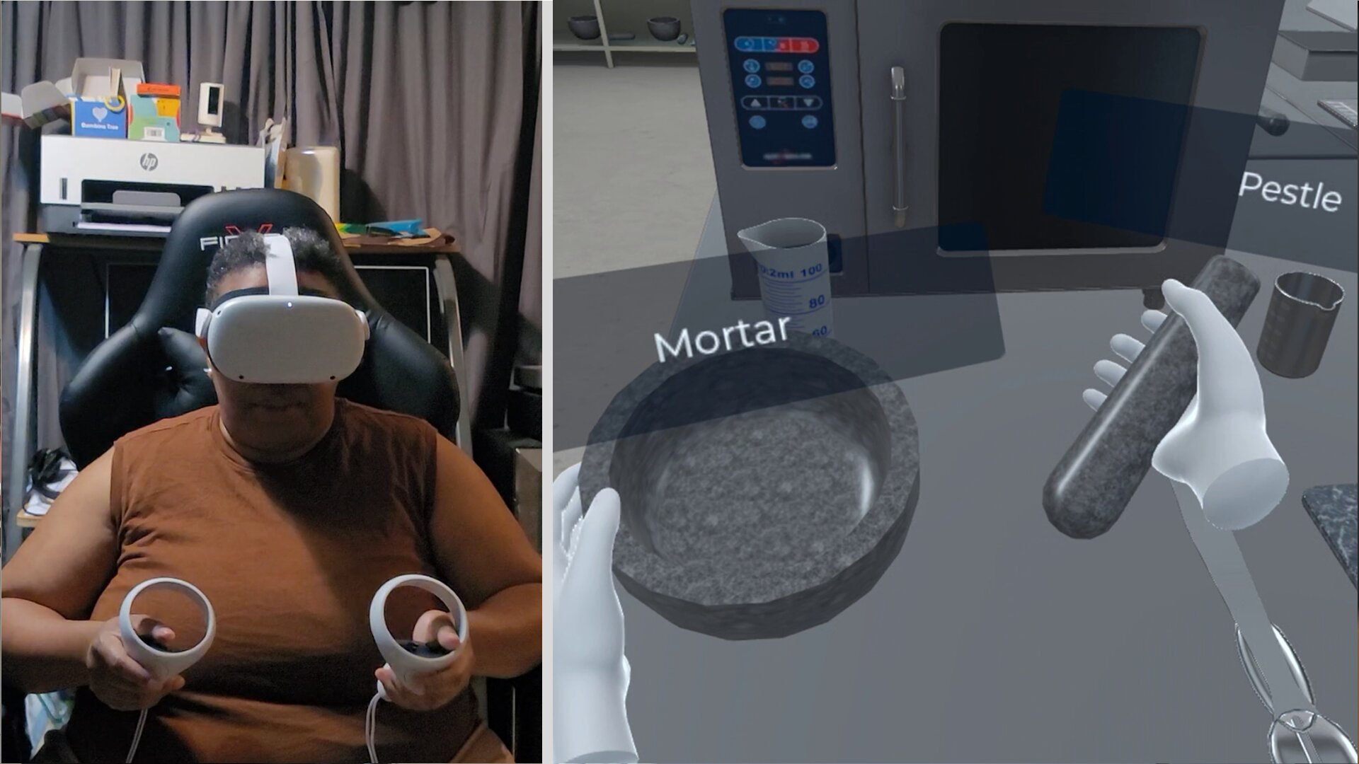 Immersive VR pharmacy technician training simulation for real-world pharmacy workflow practice