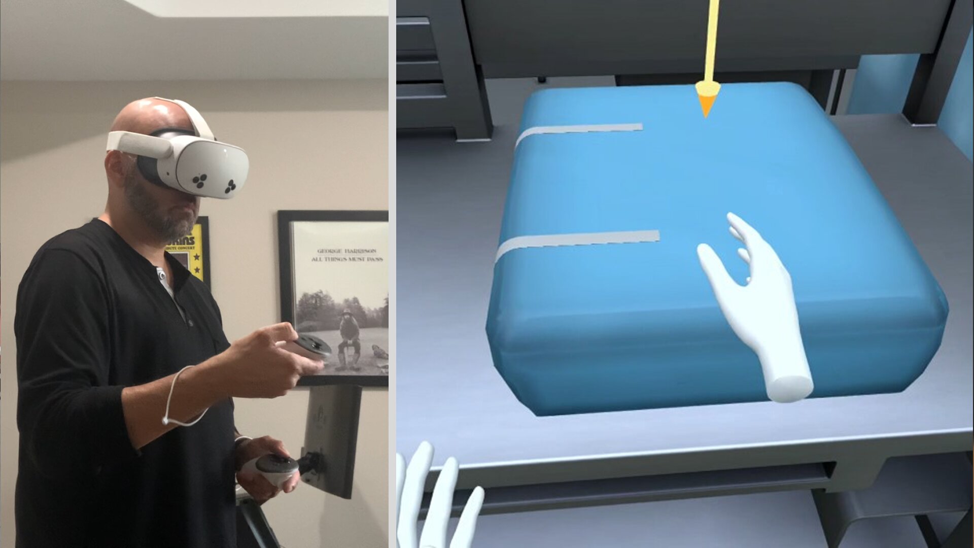 VR simulation training for sterile processing technicians practicing instrument sterilization