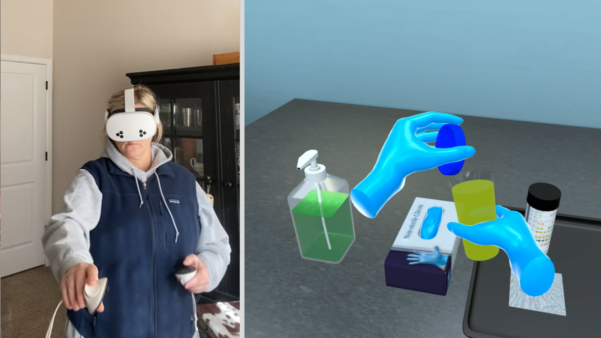 Clinical Medical Assistant learner using Virtual Reality healthcare simulation