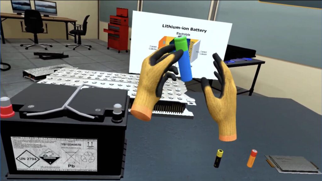 Image showing a technician working on EV battery pack assembly