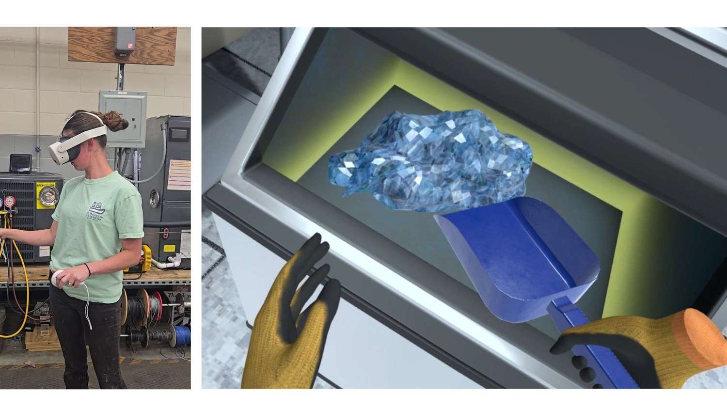 HVAC Technician performing refrigerator and ice machine maintenance