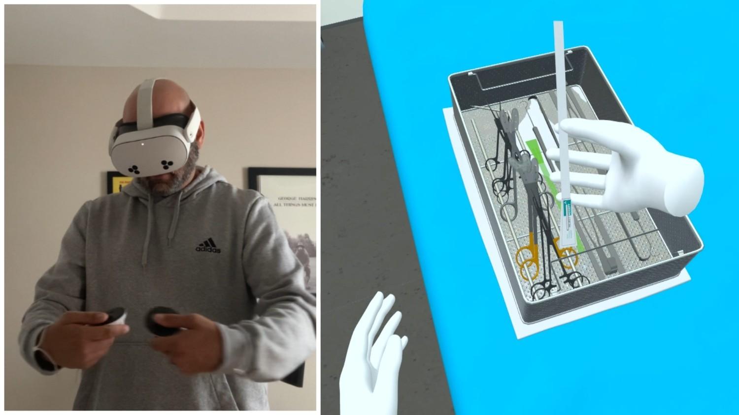 Sterilization techniques training in virtual reality for sterile processing technicians