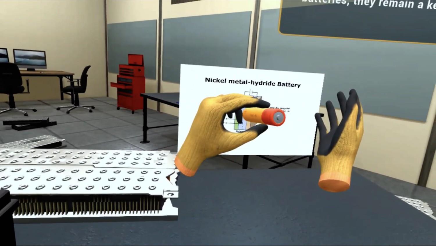 EV battery assembly technician working on high-voltage battery pack integration