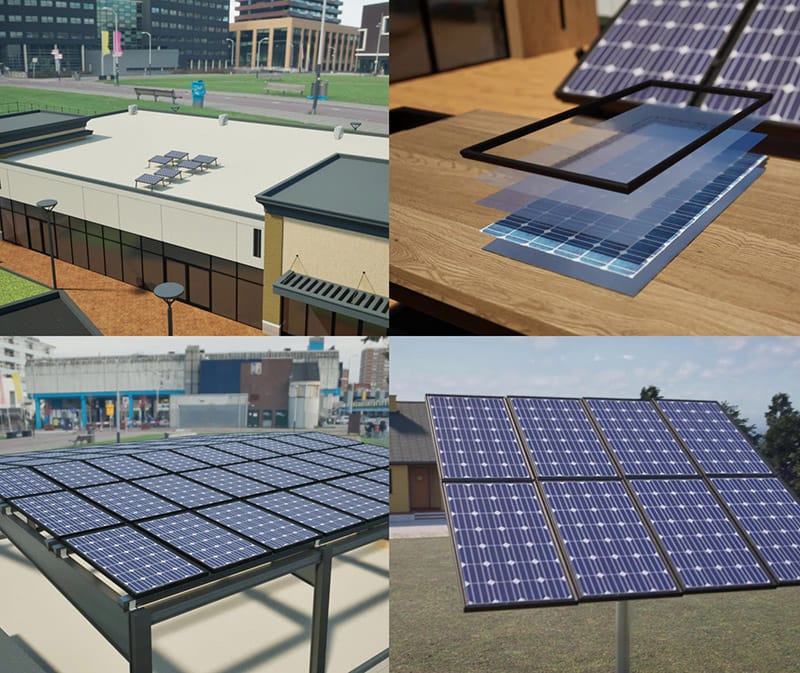 Components of PV systems used in solar technician training