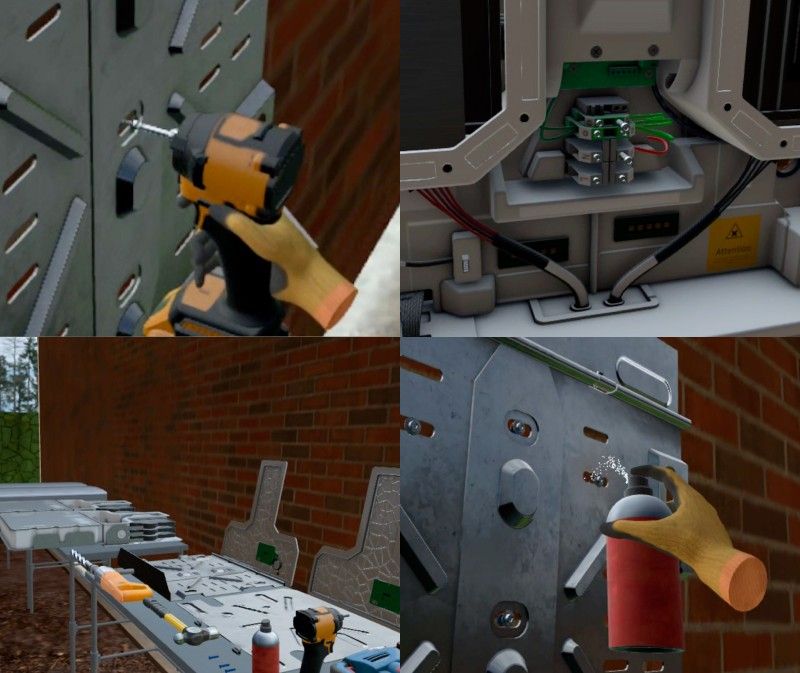 Solar battery equipment installation for energy storage systems and PV applications