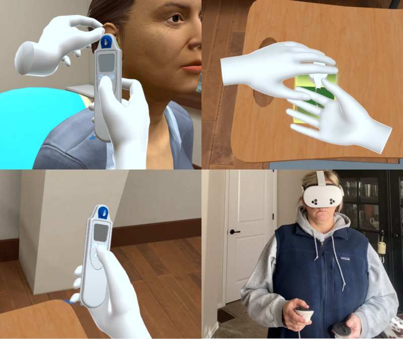 CLIA-waived rapid influenza testing VR simulation for medical assistant training