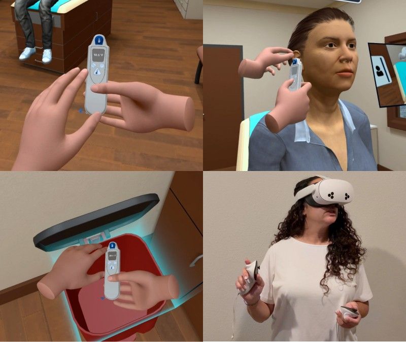 Tympanic thermometer training for patient temperature assessment