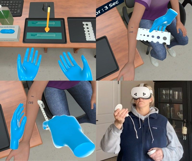 Intradermal allergy testing training for medical assistant students